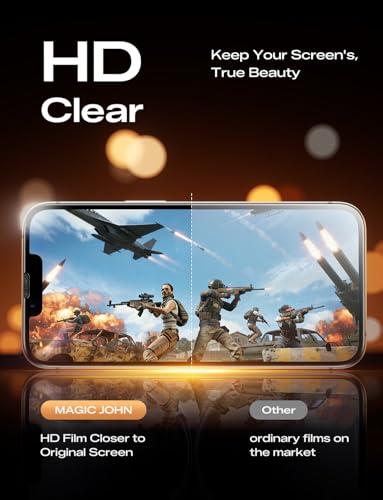 MAGIC JOHN 2PACK 3rd Gen for iPhone 17e/16e/14/13 pro /13 Screen Protector - color: Clear