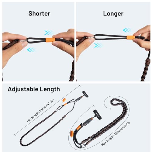 PGYTECH LinkGo Phone Strap, Quick Release Crossbody Lanyard & Lens Cloth - color: Braided-sea Blue