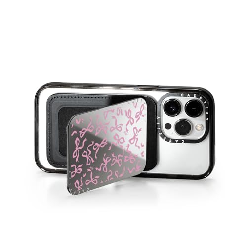 CASETiFY Snappy Card Holder Stand Compatible with Magsafe - Bows - Silver Mirror - color: Bows