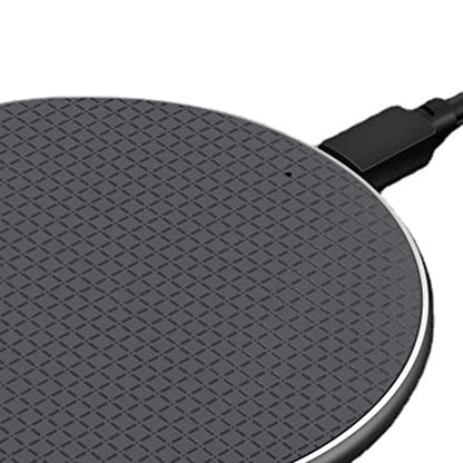 Wireless Charger 15W Fast Charging Pad, QiCertified Wireless Phone Charging Station with LED Indicator, Slim Aluminum Alloy Multi Protection for All QiStandard Devices