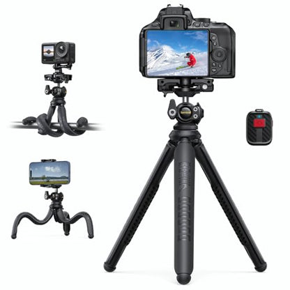 Lamicall Tripod for Camera with Wireless Remote 8-Strand Aluminum Core - style: NEW Upgraded - Silicone for Camera