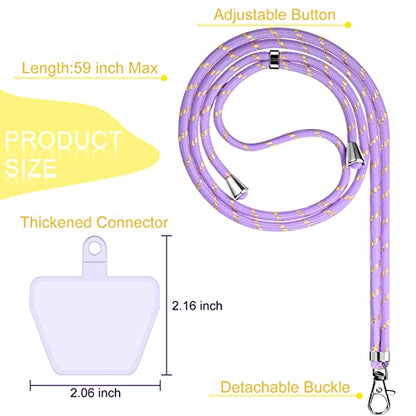 Weewooday 4 Pcs Phone Lanyard Crossbody Phone Strap, Gold Wire Series - color: Gold Wire Series