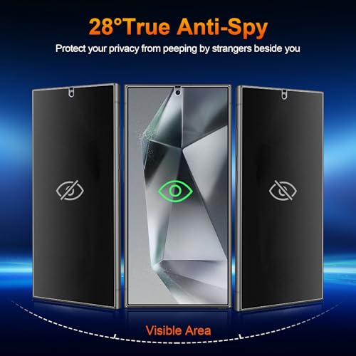2 Pack for Samsung Galaxy S24 Ultra Anti-Glare Matte Privacy Screen Protector 6.8 inch, Smooth and Responsive Touch Flexible EPU Film, [Support Fingerprint Unlock] [Self-Healing] [Not Glass] - size: Samsung Galaxy S24 Ultra