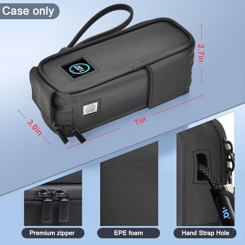 Customized Case for Anker 25000mAh 165W A1695, Flip-Top Dual Window | Flip-top Lid for Anker 25000mAh A1695; Charge Without Removing Power Bank; Direct Cable Port Access,Carabiner Clip,Bag Only - style: For Anker 25000