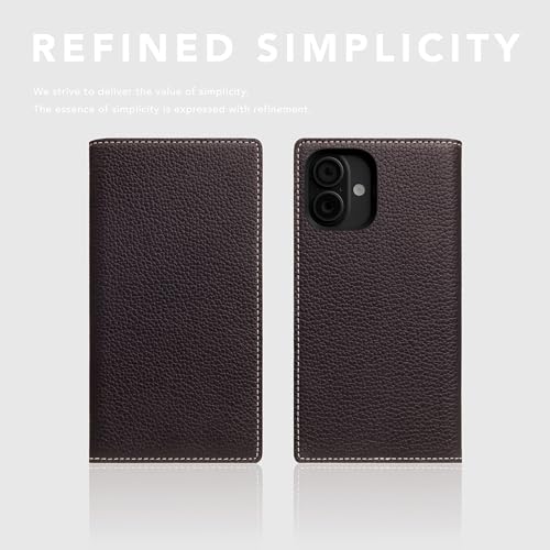 SLG D8 Full Grain Leather Wallet Case for iPhone 16 - [2-in-1] Handcrafted Detachable Diary Style with Magnetic MagSafe Back Cover, Gift Box Included (Brown Cream) - color: [D8 Full Grain] Brown Cream, size: iPhone 16