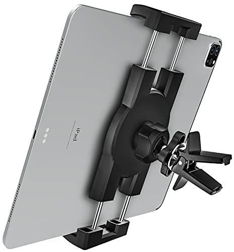 Tablet Mount for Car Vent, [Super Stable & Easy] Car Air Vent Tablet Holder with 360° Adjustable Clip, Compatible with iPad Pro, Air, Mini, iPhone, Galaxy Tabs, Z Fold, Fire HD, 4.7-13" Devices
