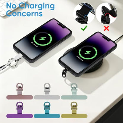 360° Swivel Heavy-Duty Metal Phone Tether Tabs - color: 2gold