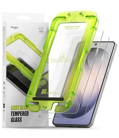 Ringke for Samsung Galaxy S26 Screen Protector [Easy Slide, 2 Pack] | Easy Installation with Alignment Tool, Case Friendly Premium 9H Hardness Tempered Glass - size: Galaxy S26