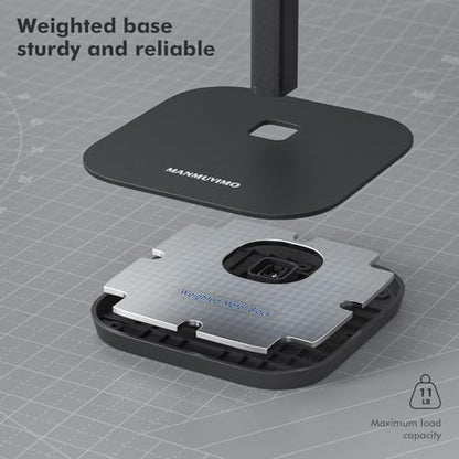 Headphone Stand, Aluminum Desk Headset Earphone Holder (Black) - color: Black