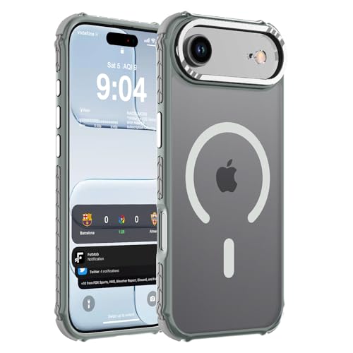 DEERLAMN Strong Magnetic Case for iPhone Air 6.5-Inch,[Compatible with Magsafe][Military Grade Drop Protection] Translucent Matte Shockproof Protective Phone Cover-Frosted Gray - color: Gray, size: for iPhone Air 6.5-Inch