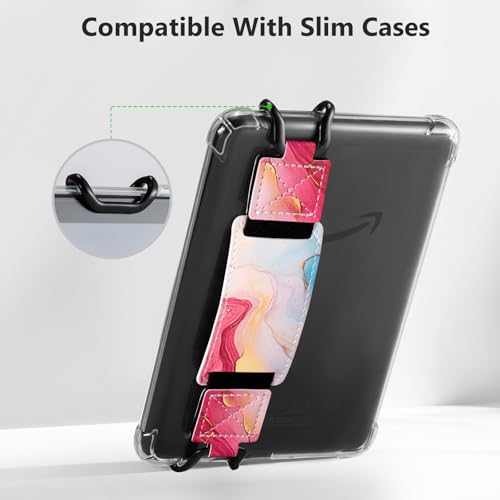 CoBak Secure Hand Strap for Ebook Reader - Versatile and Lightweight - color: Blush Wave-1 Pack