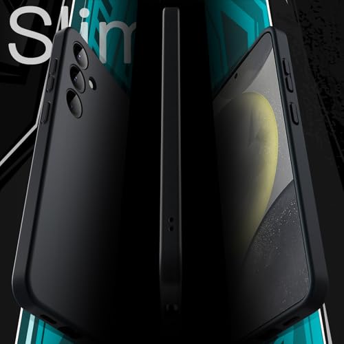 JETech Slim Case for Samsung Galaxy S24, Black | Camera Lens Protection, Soft TPU Design, Matte Finish, Shockproof Protection - color: Black, size: S24