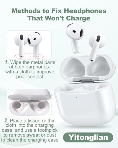 Wireless Charger Case Replacement for Airpods 4th Generation - Charging Case to USB-C Without Earbuds