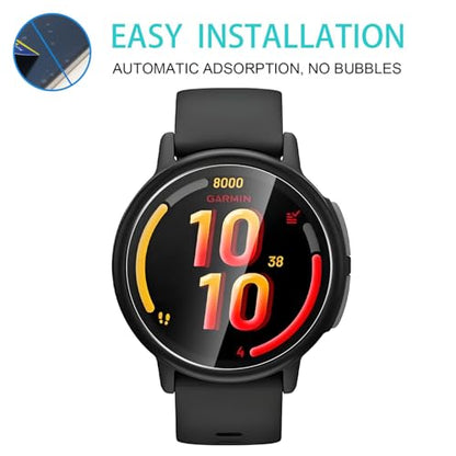 5 Pack Tempered Glass for Garmin (Bounce 2) Screen Protector,9H Hardness,Ultra Resistant,Anti-Fingerprints,No Bubbles,HD-Clear,Full Coverage Watch Film for Garmin (Bounce 2) [Easy Install] - color: Garmin (Bounce 2)