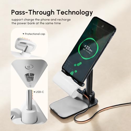 Mini USB C Power Bank for iPhone 17, 4800mah Compact Handy Portable Charger Backup Battery Pack Compatible With Samsung Note series/ iPhone 16/15 series/Samsung Galaxy Z fold series/Galaxy Flip-White - color: USBC-White
