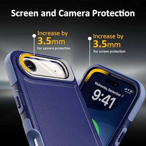 Follaroma Magnetic for iPhone 17 Air Case with Camera Stand, Blue-Purple | Built-in Glass Camera Cover,Compatible with MagSafe,Heavy Duty Shockproof Protective,Military-Grade Anti-DropDual Layer Cover - color: Blue-Purple, size: iPhone 17 Air 6.5''