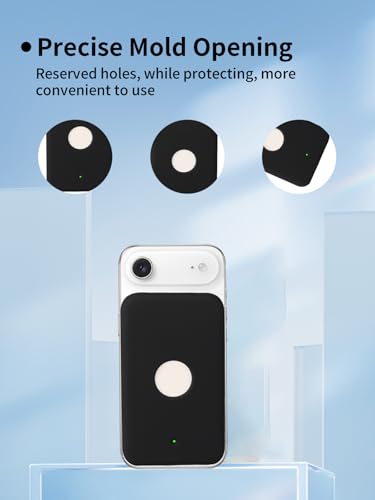 Compatible with Apple iPhone Air MagSafe Battery,UYRUREL Premium Silicone Shockproof Protection Ultra-Thin Design, Comfortable and Skin-Friendly,Black. - color: Black