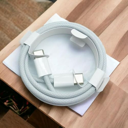 2pack USB C to USB C Woven Cable Compatible for iPhone 17/16/15, 17 16 15 Pro Max, Plus, 16E, 17Air Carplay Charger Cord, AirPods 4, AirPods Pro (2nd/3rd Gen) Fast Charging Cord, Car Charger Cable 5FT - size: 5FT, style: USB C to USB C 2pack
