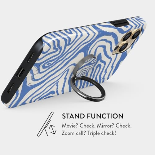 BURGA Cell Phone Ring, Holder Grip and Stand - Finger Phone Grip for Back of Smartphone Case, Kickstand 360 Rotation, Universal Ring for iPhone Samsung Galaxy Huawei Google Pixel, Stylish Accessories - color: Seven Seas, style: Gold