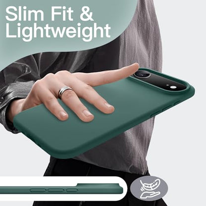 JETech Silicone Case for iPhone Air, Midnight Green | Silky Soft Touch, Shockproof Protection, Scratch Resistant, Microfiber Lining - color: Midnight Green, size: iPhone Air