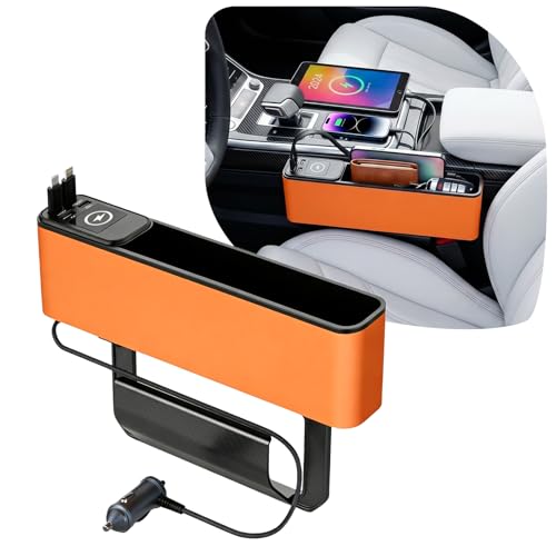 75W Retractable Car Charger with Car Seat Gap Filler,4 in1 Car Charging