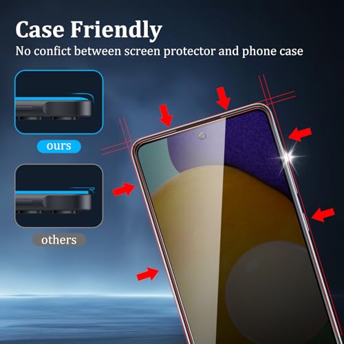 2+2 Pack Privacy Screen Protector for Samsung Galaxy A52 5G - size: Galaxy A52 2+2 Pack