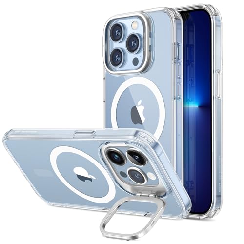 ESR for iPhone 13 Pro Case, Compatible with MagSafe, Shockproof Military-Grade Protection, Built-in Camera Ring Stand, Magnetic Phone Case for iPhone 13 Pro, Classic Series (HaloLock), Clear - color: Clear, size: iPhone 13 Pro 6.1inch