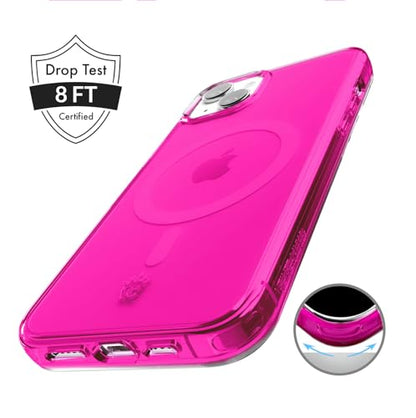 VELVET CAVIAR for iPhone 15 Case Neon Hot Pink - Compatible with MagSafe - 10ft Drop Tested - color: Neon Hot Pink, size: 15