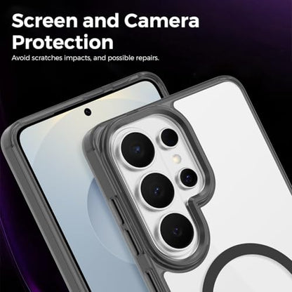 Lunivop for Samsung Galaxy s26 Ultra Case Hard [Compatible with Magsafe Wireless Charging] Yellowing Resistant Magnetic Cover Clear para S 26 Ultra 6.9 '' 5G 2026 Rugged Best Phone Cases Black - color: Black, size: Compatible with Samsung Galaxy S26 Ultra