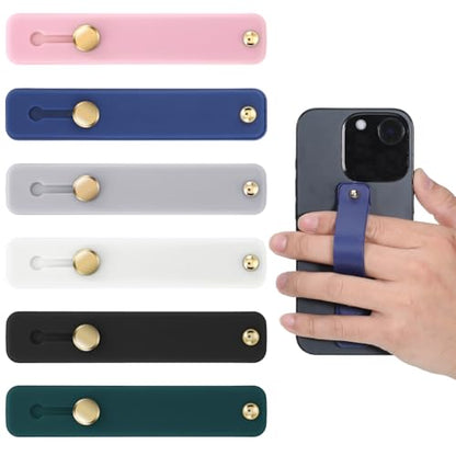 Giantree 6Pcs Phone Grip Strap, Phone Loop Finger Holder, Phones Holder for Hand Smartphones Accessories, Loops for Back of Phones Portable for Most Smartphones