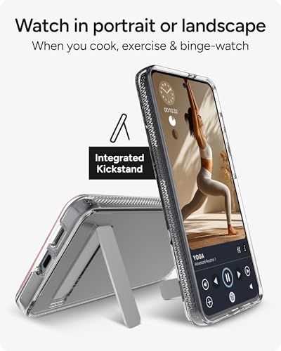 ZAGG Crystal Palace Samsung Galaxy S26 Plus Case with Kickstand - Clear, 13ft Drop Protection, Graphene Reinforced, Crystal Clear Anti-Yellowing Slim Protective Cover - size: Samsung Galaxy S26 Plus, style: Without Snap