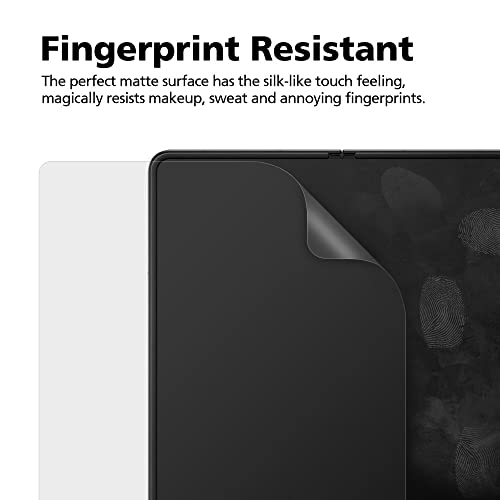 [3+3] for Samsung Galaxy Z Fold 2, Paperfeel Anti-Glare Matte Screen Protector, 3 Pack Inside Paperfeel Film + 3 Pack Front Anti-Glare Matte Film, Anti-Fingerprint, Self-Healing, Bubble Free Easy Installation with Alignment Applicator - size: Galaxy Z Fol