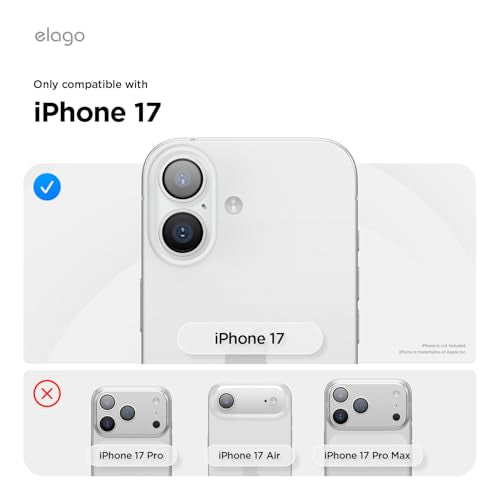 elago Tempered Glass Screen Protector for iPhone 17 Clear | Case Friendly, 9H Surface Hardness, Anti-Fingerprint, Shatter-Proof, Scratch Protection, Bubble-Free - size: iPhone 17