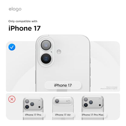 elago Tempered Glass Screen Protector for iPhone 17 Clear | Case Friendly, 9H Surface Hardness, Anti-Fingerprint, Shatter-Proof, Scratch Protection, Bubble-Free - size: iPhone 17