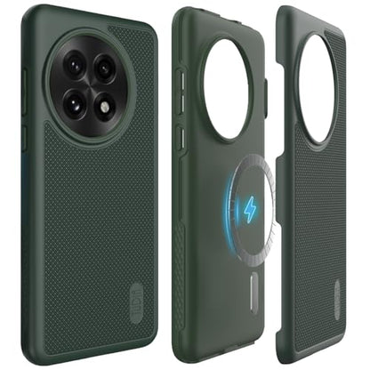 TUDIA MergeGrip [Magsafe Compatible] for OnePlus 13 Case 5G (2025) - [Military Grade Drop Tested] Dual Layer Shockproof Slim Heavy Duty Tough Cover Phone Cases - Pine Green - color: Pine Green, size: Magsafe Compatible