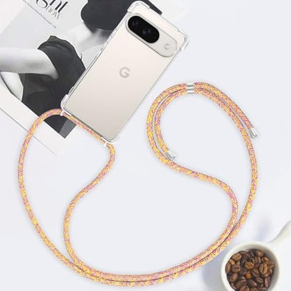 for Google Pixel 9 Lanyard Case Clear Adjustable Cord Neck Shoulder Crossbody Strap Mobile Cover Transparent Durable Soft Cover Women Shockproof Protective Phone Case for Pixel 9 - Rainbow - size: for Google Pixel 9