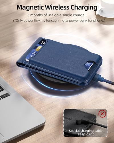 ExtreLife for Magsafe Wallet, Works with Apple Find My, 6 Cards Holder - color: Navy Blue