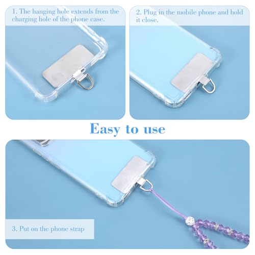 JJUNW 30 Pack Phone Tether Tab for Lanyard Strap, Cellphone Straps Tab