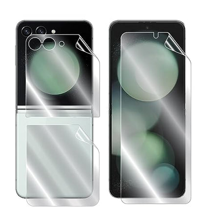 IPG For Samsung Galaxy Z Flip 3 / Flip 4 / Flip 5 FULL BODY (Internal - External Screen) Protector Invisible Touch Screen Sensitive Ultra HD Clear Film Anti Scratch Skin Guard - Smooth / Self-Healing