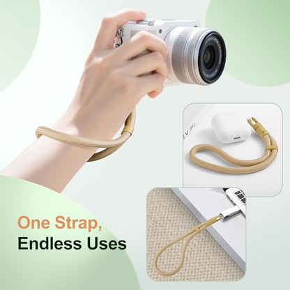 SHANSHUI Hand Wrist Strap Lanyard, 3 Pack Adjustable Cell Phone Lanyard Strap, Hand Wrist Strap Lanyard with 3x Tether Tabs for Smartphones-Grey Beige Pink - color: Gray+pink+yellow