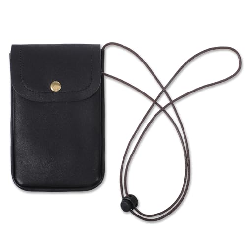 Amabro Cell Mobile Phone Pouch with Credit Card Holder for Around the Neck