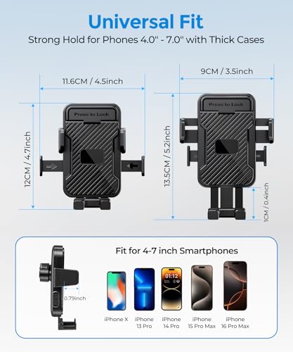 Cup Holder Car Phone Mount, Adjustable Holder for Car, Fits 4-7.2" Phones - color: Single Clamp