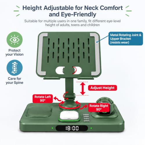 Wireless Charging Station for Apple Devices, Only for Apple Watch Charging - color: Army Green