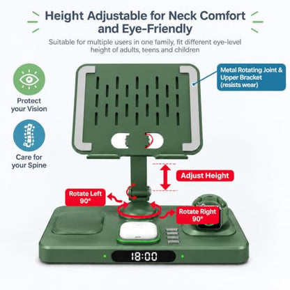 Wireless Charging Station for Apple Devices, Only for Apple Watch Charging - color: Army Green