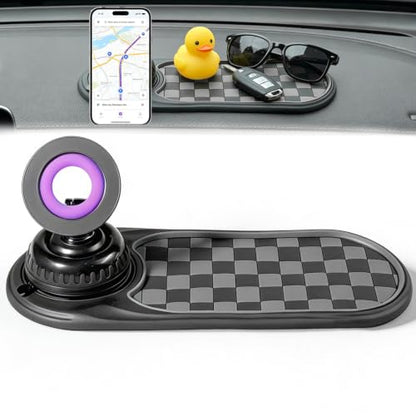 2026 Upgraded Car Phone Mount, 360° Adjustable Magnetic Anti-Slip Mat-Gray - size: Mat-Gray