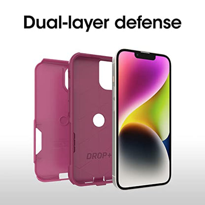 OtterBox iPhone 14 & iPhone 13 Commuter Series Case - INTO THE FUCSHIA (Pink), slim & tough, pocket-friendly, with port protection - color: Pink