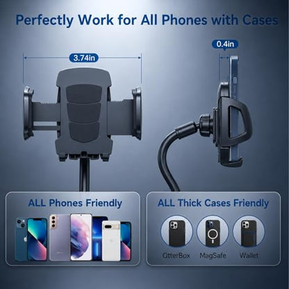 YUHENG Cup Holder Phone Holder for Car Stable Expandable Cup Base One-Button Quick Release