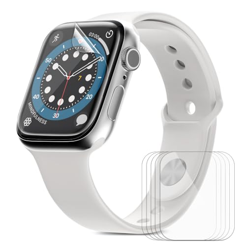 5 Pack Screen Protector for Apple Watch Series 9/8/7 41mm – Self-Healing EPU Film, HD Clear, Bubble-Free, Easy Installation, High Response Touch, Flexible Soft Film for iWatch S9/S8/S7 41 mm - size: 41mm Series 9/8/7