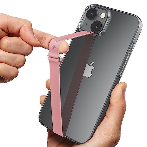 Sinjimoru C-Shaped Clip Finger Phone Grip, Silicone Strap, Pink 230 - color: Pink, size: 230