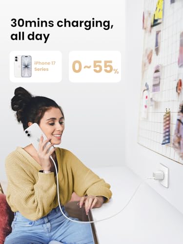 UGREEN Nexode 30W USB C Charger, GaN Fast Charger for iPhone 18/17 - color: White